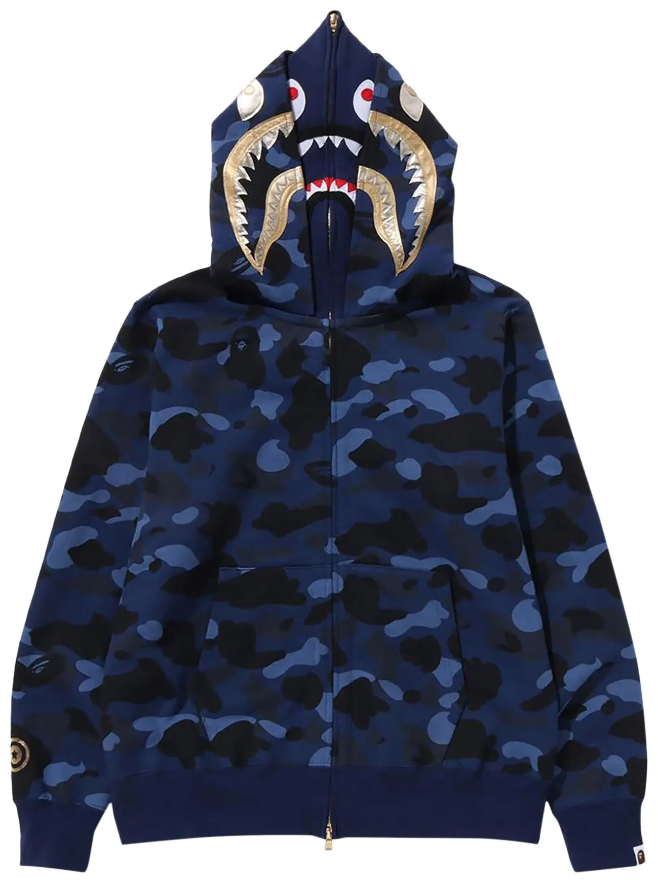 BAPE Color Camo Double Shark Full Zip Hoodie 'Navy'