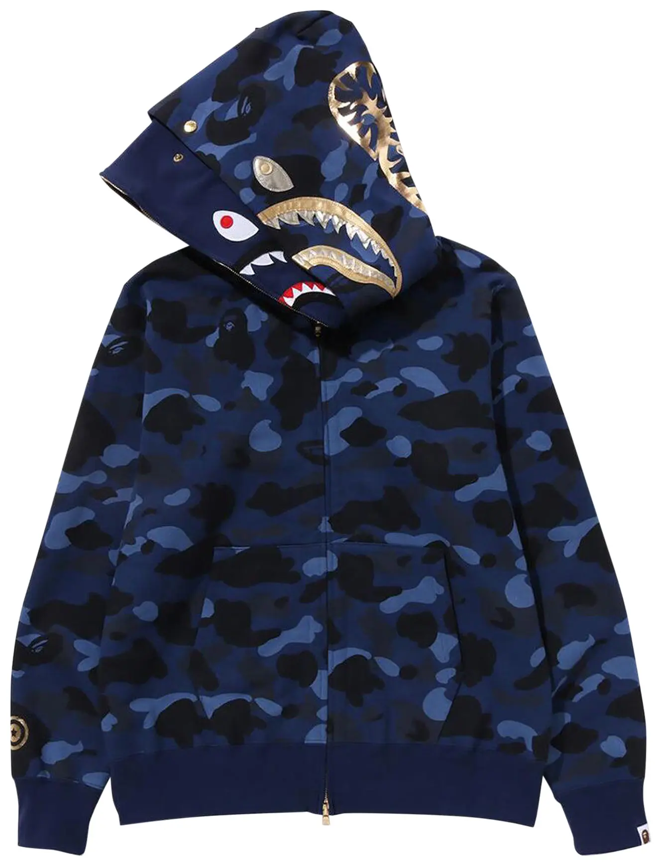 BAPE Color Camo Double Shark Full Zip Hoodie 'Navy'