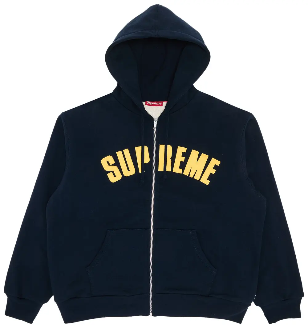 Supreme Arc Thermal Zip Up Hooded Sweatshirt 'Navy'