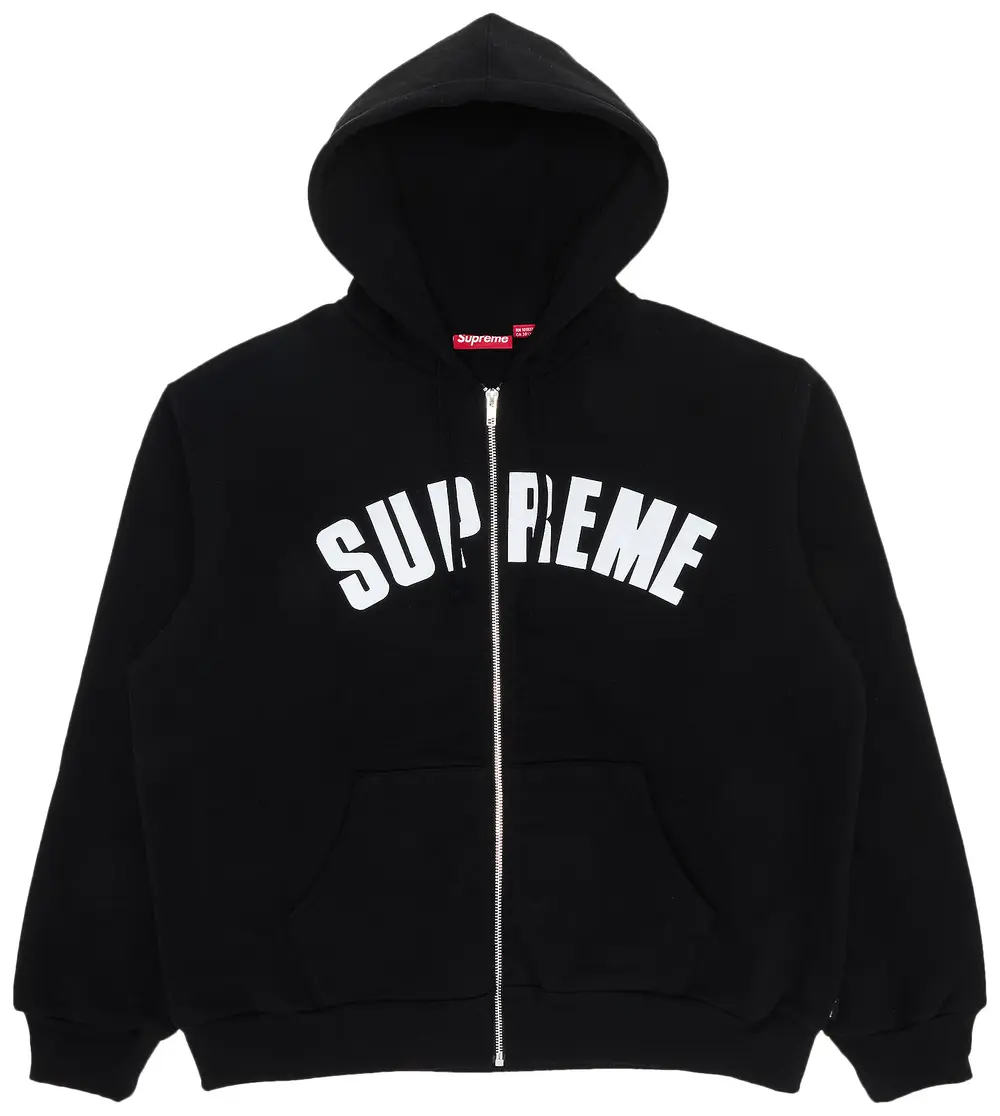 Supreme Arc Thermal Zip Up Hooded Sweatshirt 'Black'