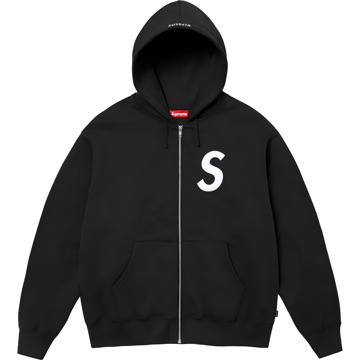 Supreme S Logo Zip Up Hooded Sweatshirt