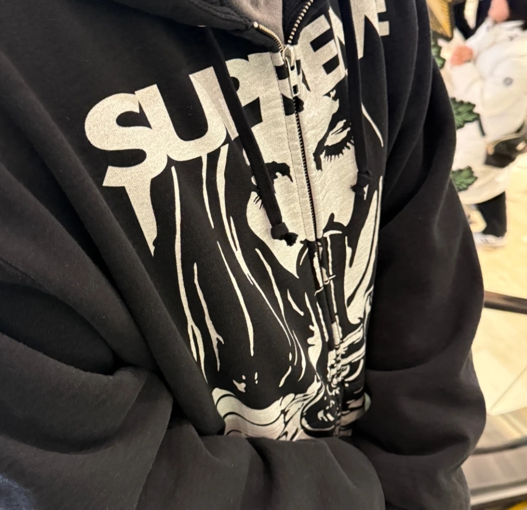 【SUPREME x Hysteric Glamour】Thermal Lined Zip Up Hoodie 黒