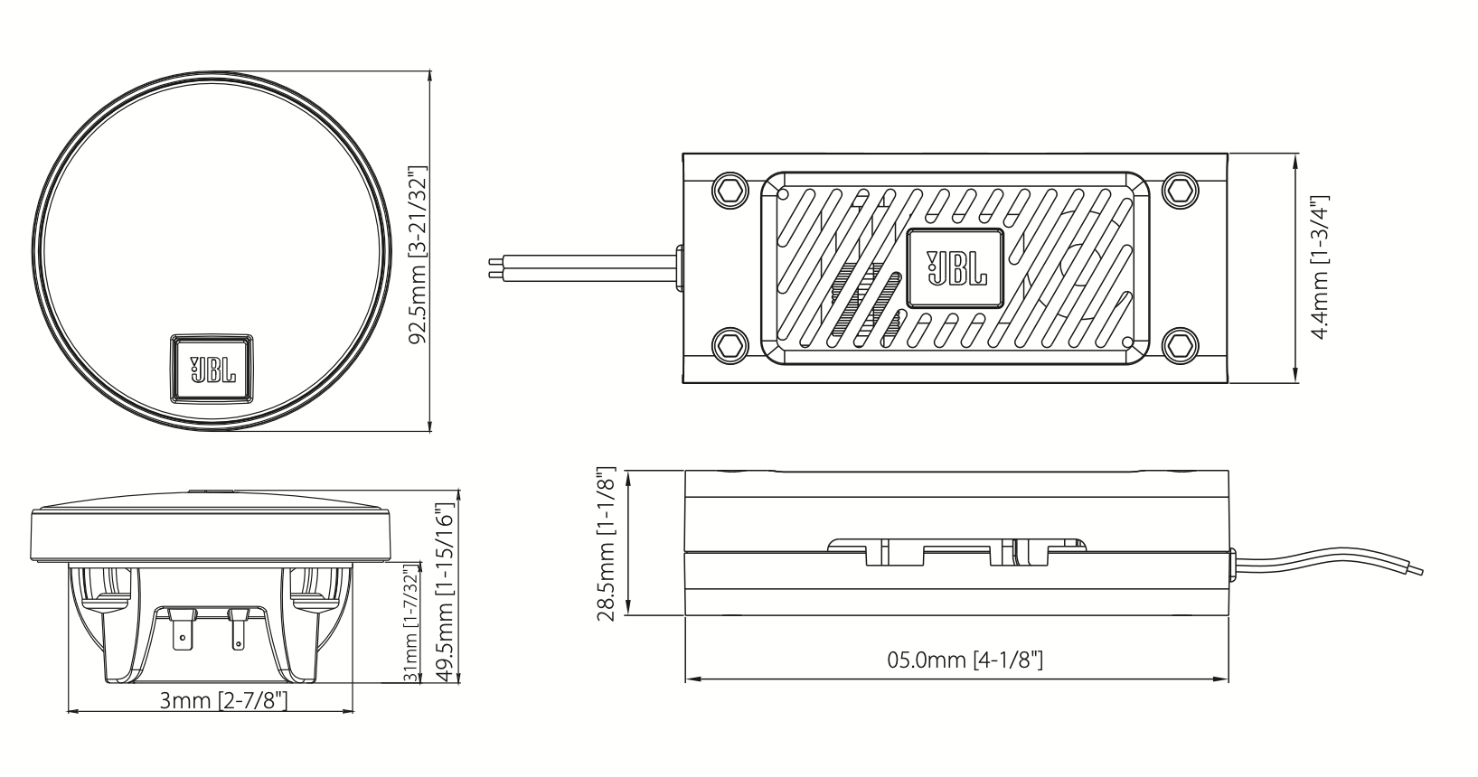 JBL Stadium 32S 3" Mid Range With Bandpass Crossover Enclosure