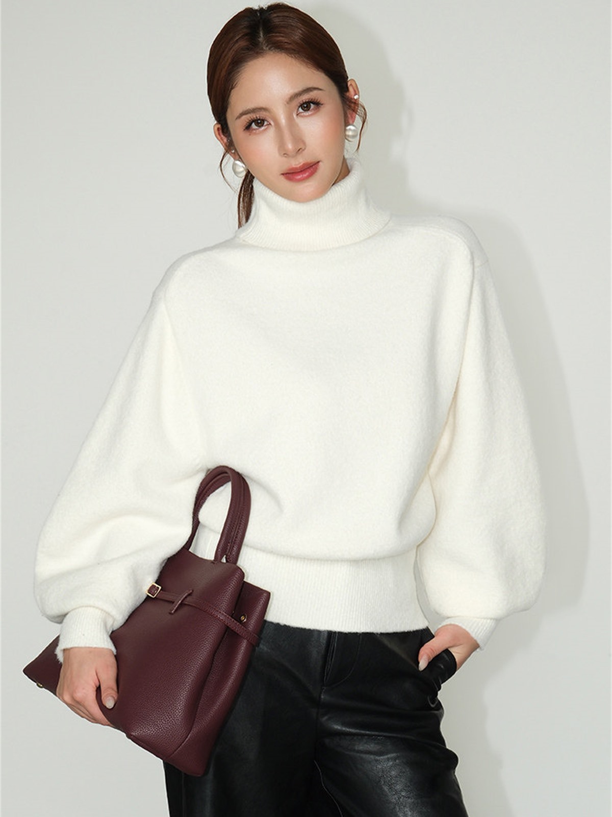 Lydia Relaxed Turtleneck Sweater