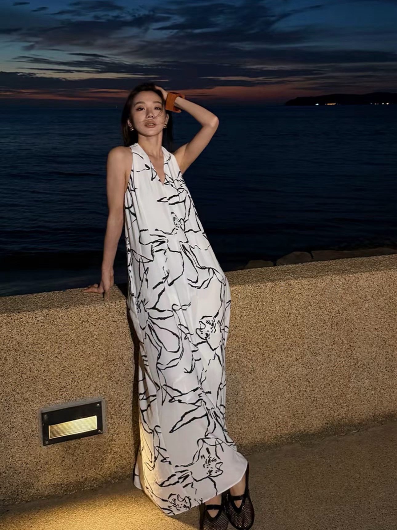 Pantene Graphic Printing Maxi Dress