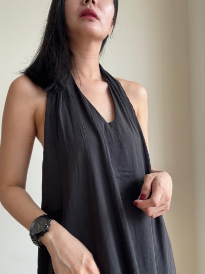 Chizu Halter Neck Bare Back Dress (DR103)