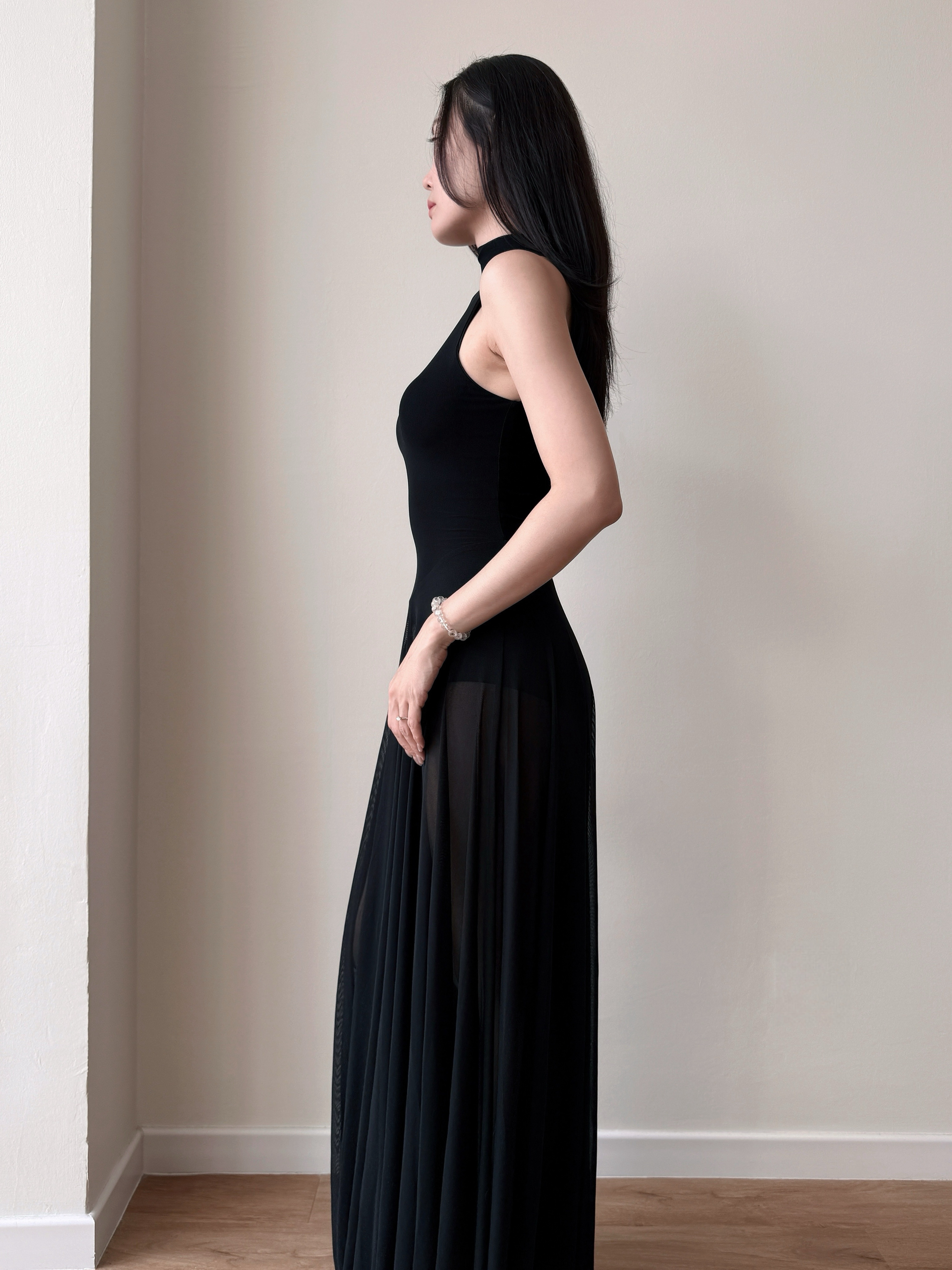 Dracula Bodycon Sheer Maxi Dress