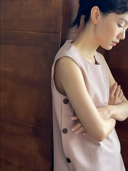 Rosana Side-Button Shift Dress