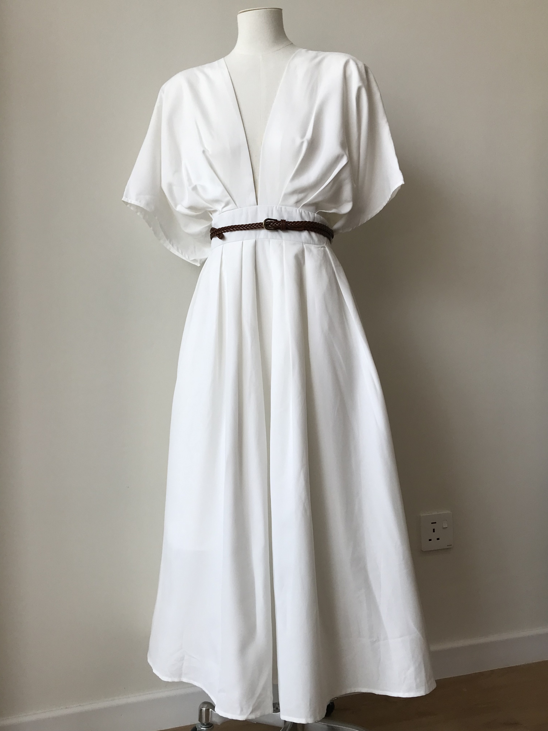 Violet Structured V-Neck Dress