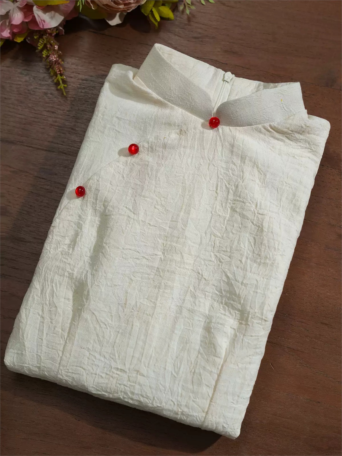 Yun Da Textured Sleeveless Cheongsam