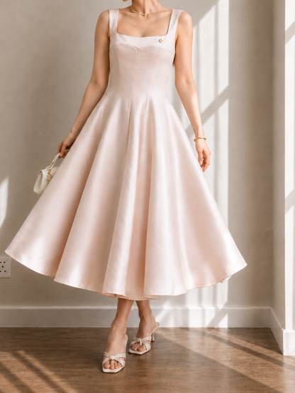 Curtis Sculpted Satin Gown