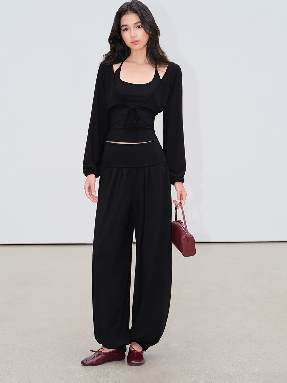 Loredana Camisole, Cropped Cardigan & Wide-Leg Pants (Sold Separately)