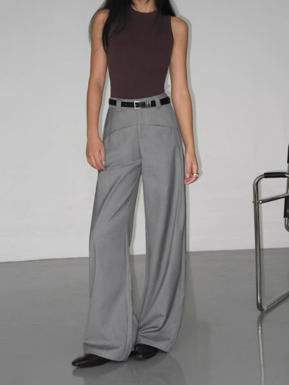 Marnie Straight Cut Pants-The Black Bow-