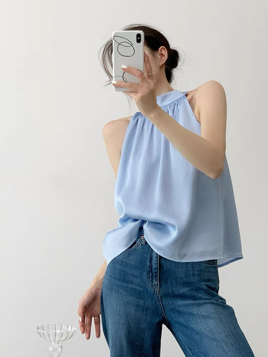 Niko Halter Neck Top-The Black Bow-