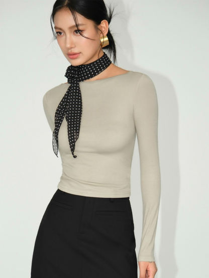 Zoe Long Sleeve Top-The Black Bow-