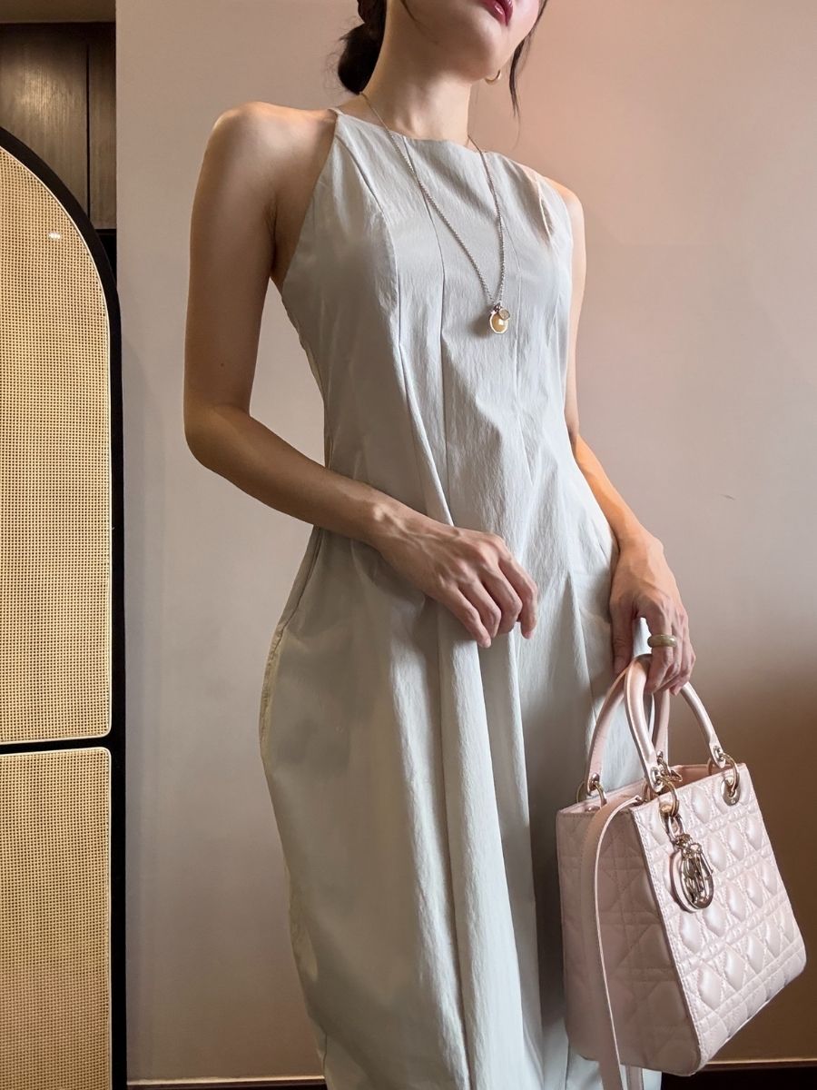 Keyla Halter Neck Dress with Pocket