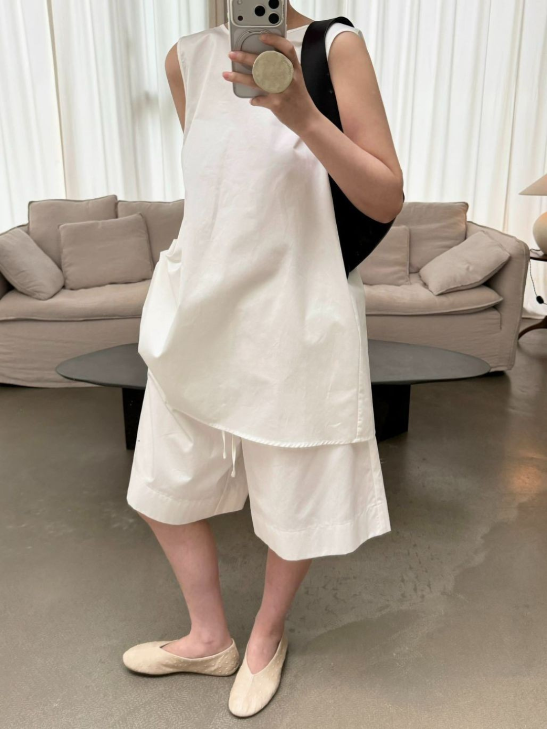 Paige Reversible Top & Relaxed Wide-Leg Bermuda Shorts (Items sold seperately)