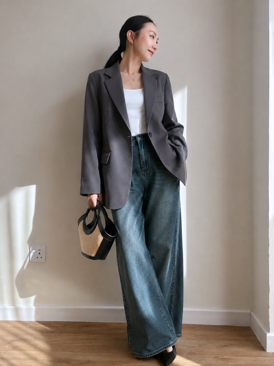 Colbie Relaxed Single-Button Blazer