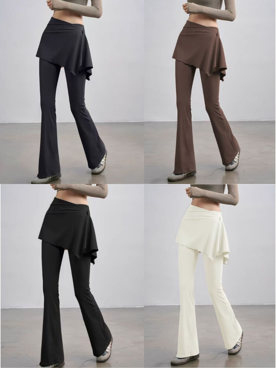 Summer Skirted Flare Pants