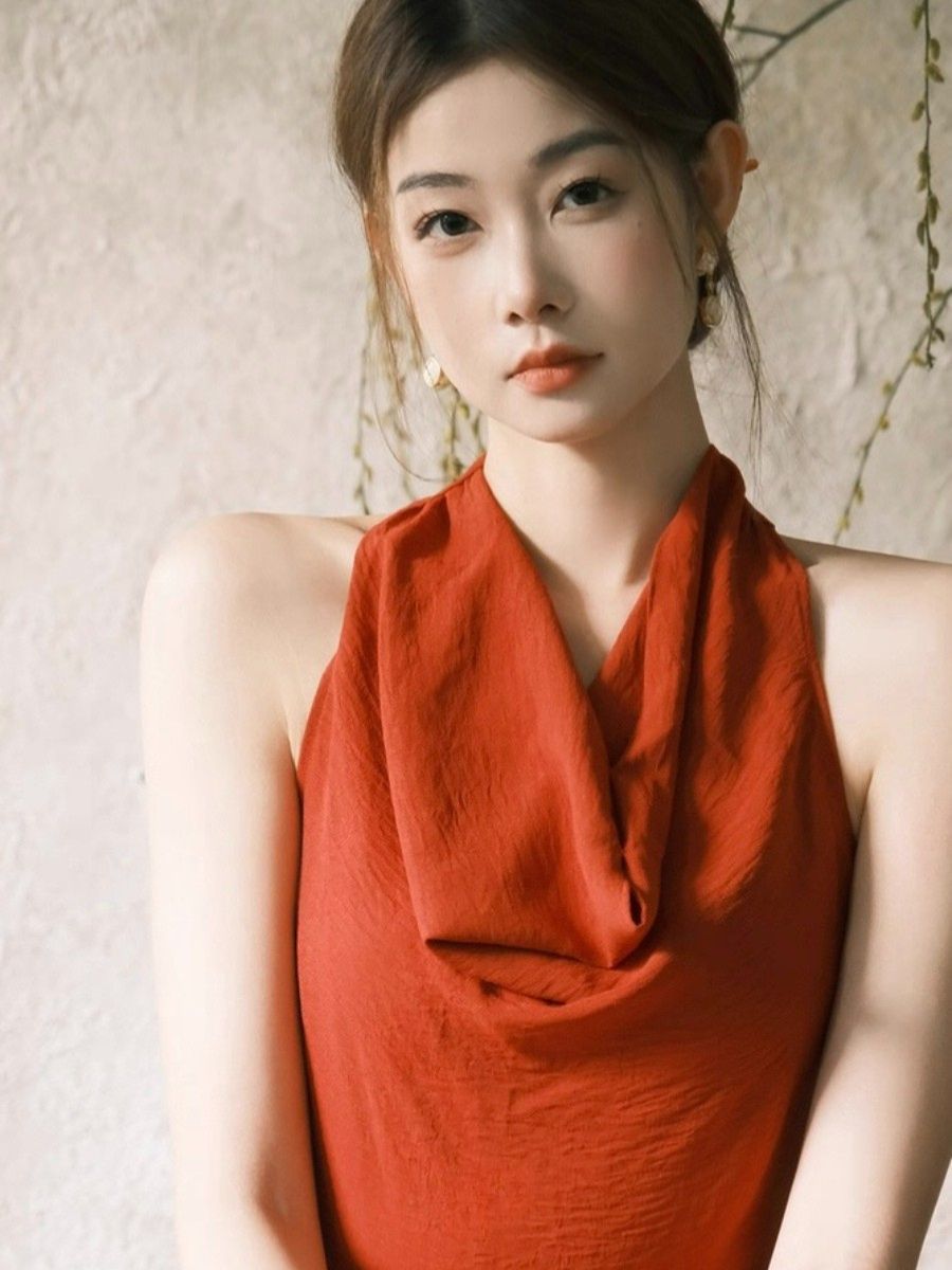 Leben Swing Collar Waist Tie Maxi Dress