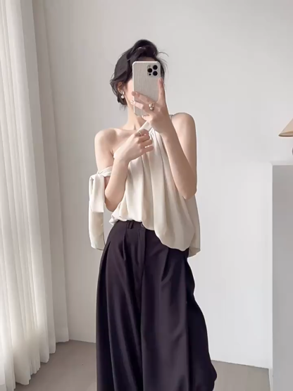 Milan One Shoulder Chiffon Blouse