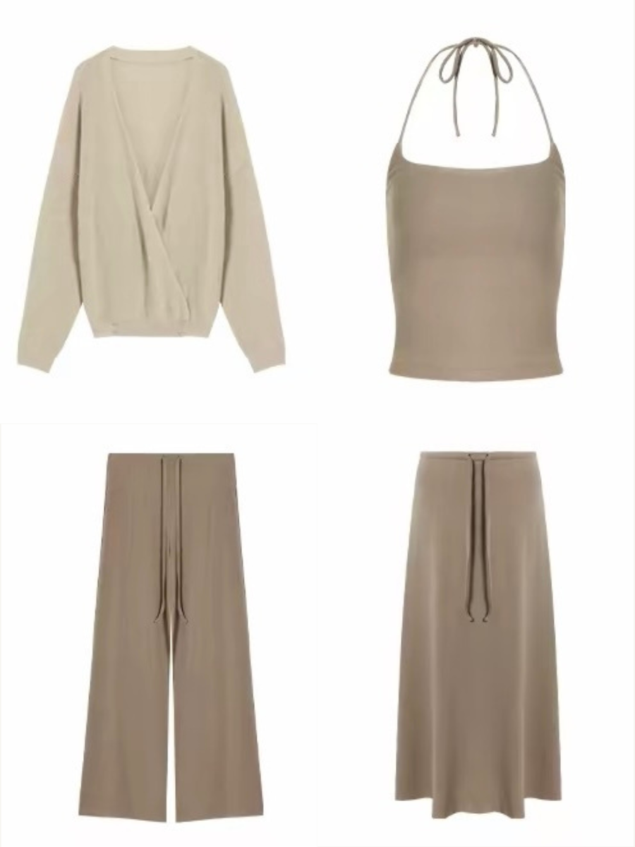 Gianna Four-Piece Soft Knit Set (Sold Seperately-Top, Cardigan, Pants, Skirt)