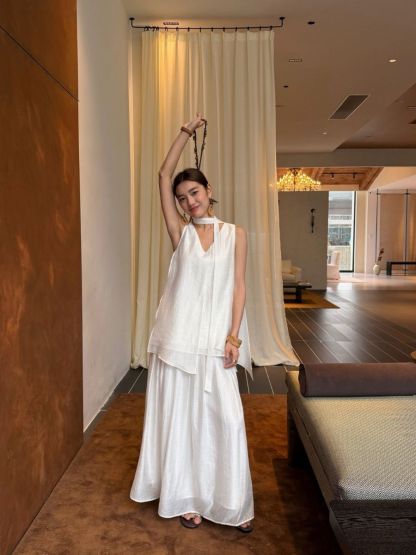 Peyton Tencel Sleeveless Top & Skirt Set 