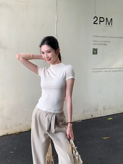 Dania Modal Mock-Neck Top