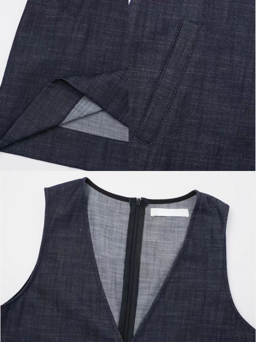 Karena Sleeveless Denim Top& Pants (Top & Bottoms sold seperately)