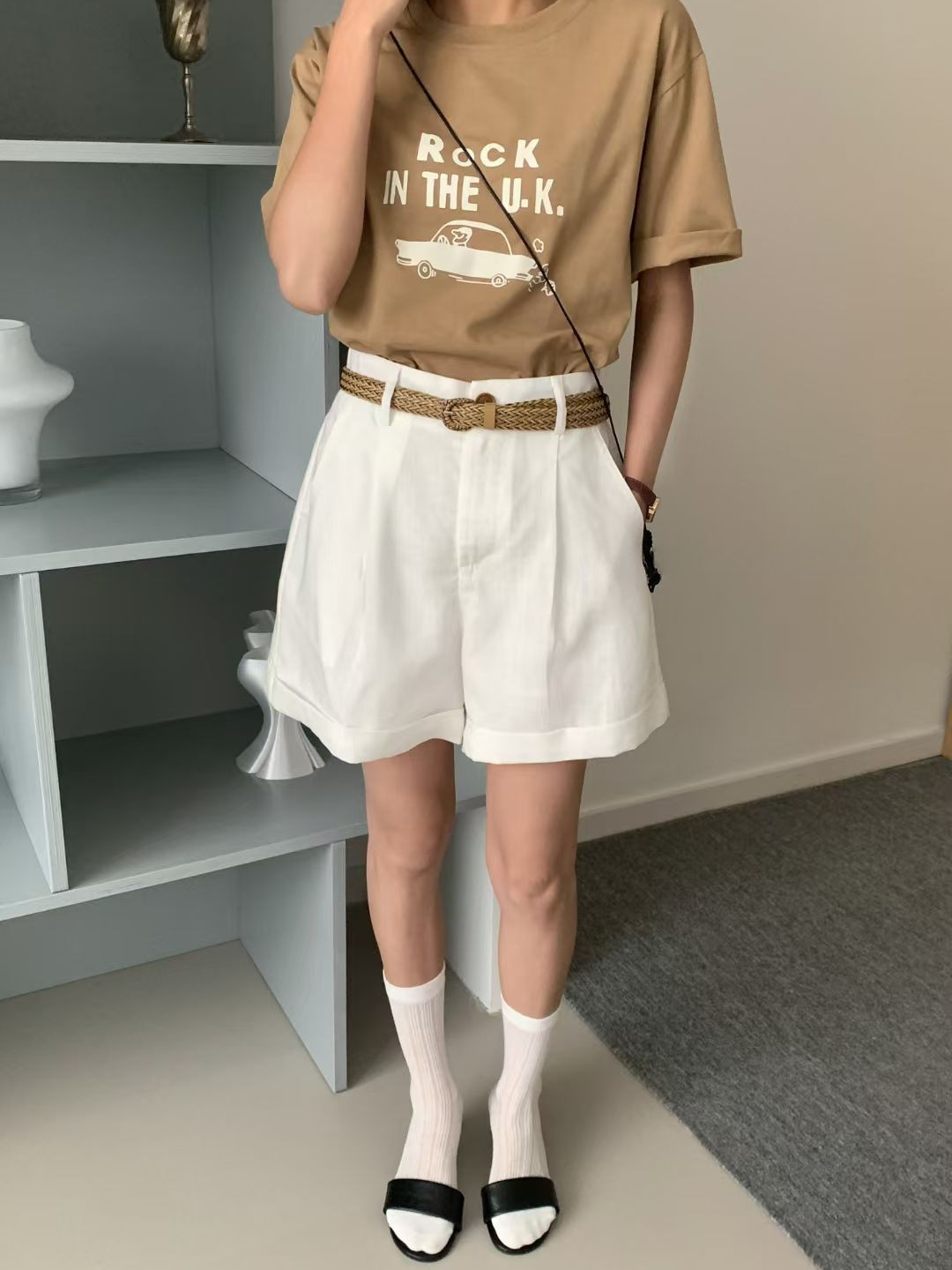 Peter Belted Linen Shorts