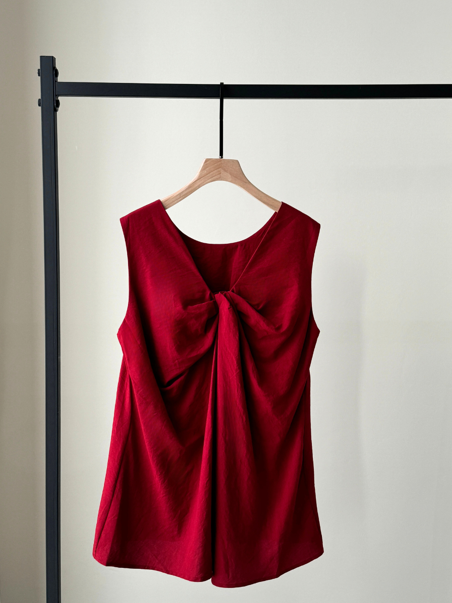 Tara Two Way Top with Knot-The Black Bow-