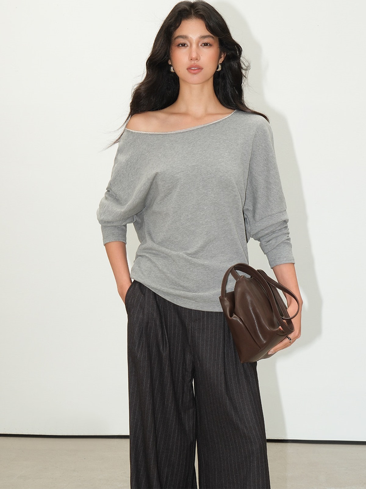 Laurette One-Shoulder Relaxed Cotton Top