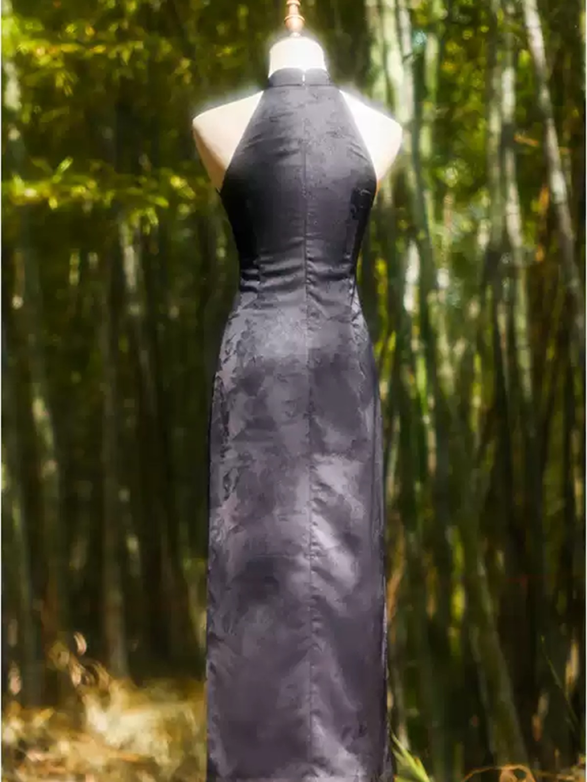 Ya Ca Jacquard Halter Cheongsam