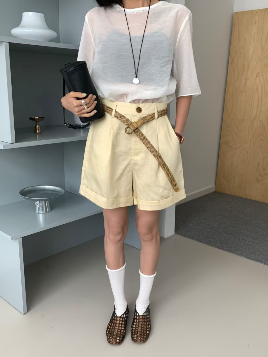 Peter Belted Linen Shorts