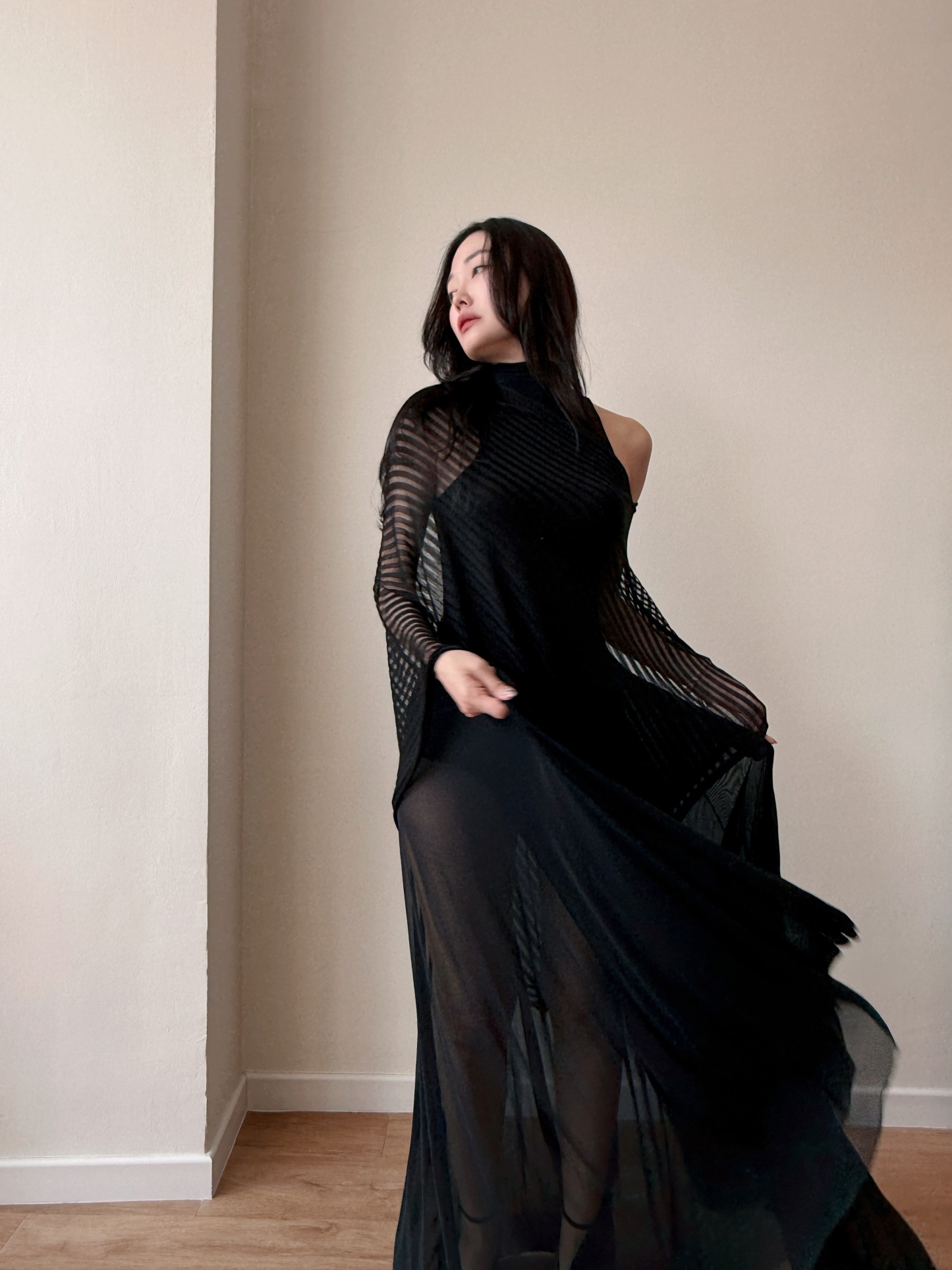 Dracula Bodycon Sheer Maxi Dress