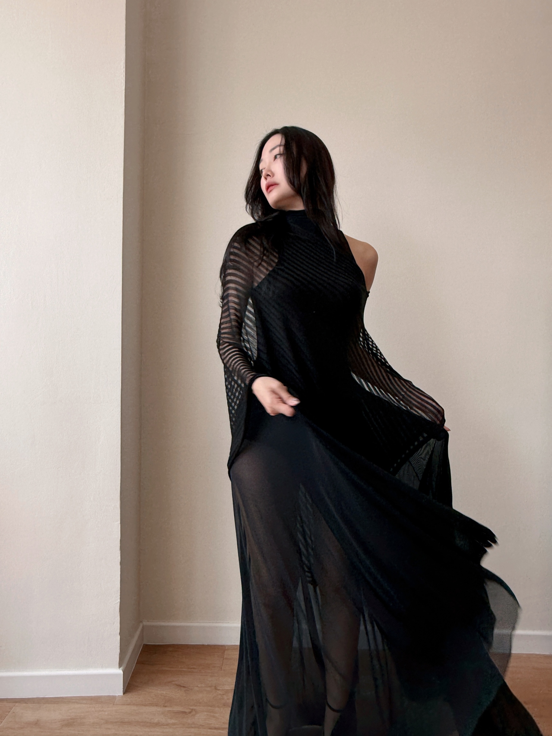 Dracula Bodycon Sheer Maxi Dress