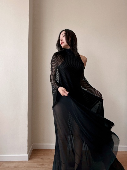 Dracula Bodycon Sheer Maxi Dress