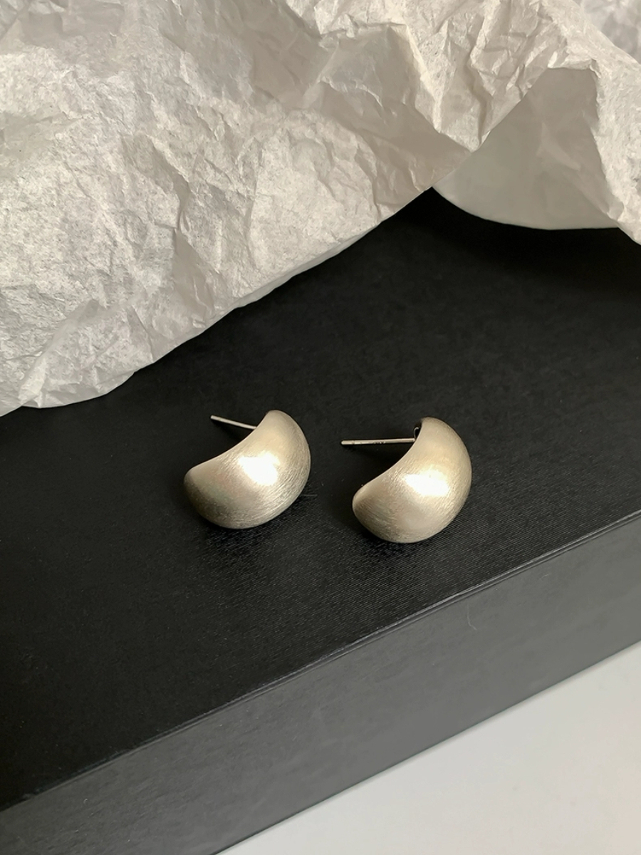 Metal Drops Ear Studs (Gold & Silver)-The Black Bow-