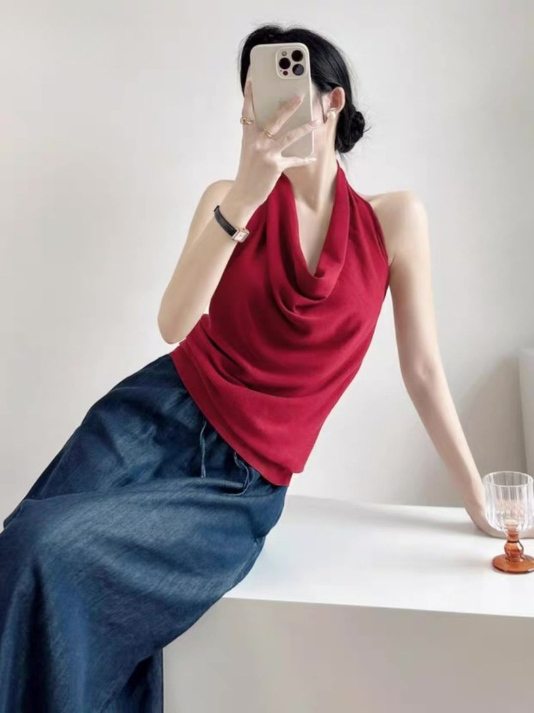 Landry Swing Collar Knit Top