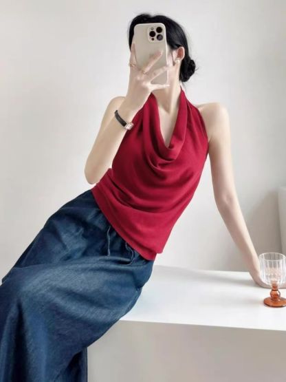 Landry Swing Collar Knit Top