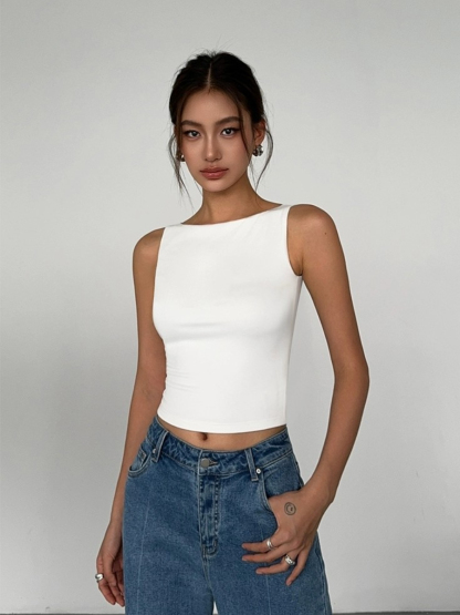 Mahee Bateau Neck Top-The Black Bow-