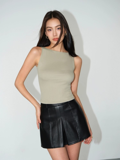 Mahee Bateau Neck Top-The Black Bow-