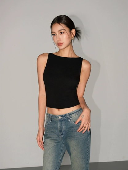 Mahee Bateau Neck Top-The Black Bow-