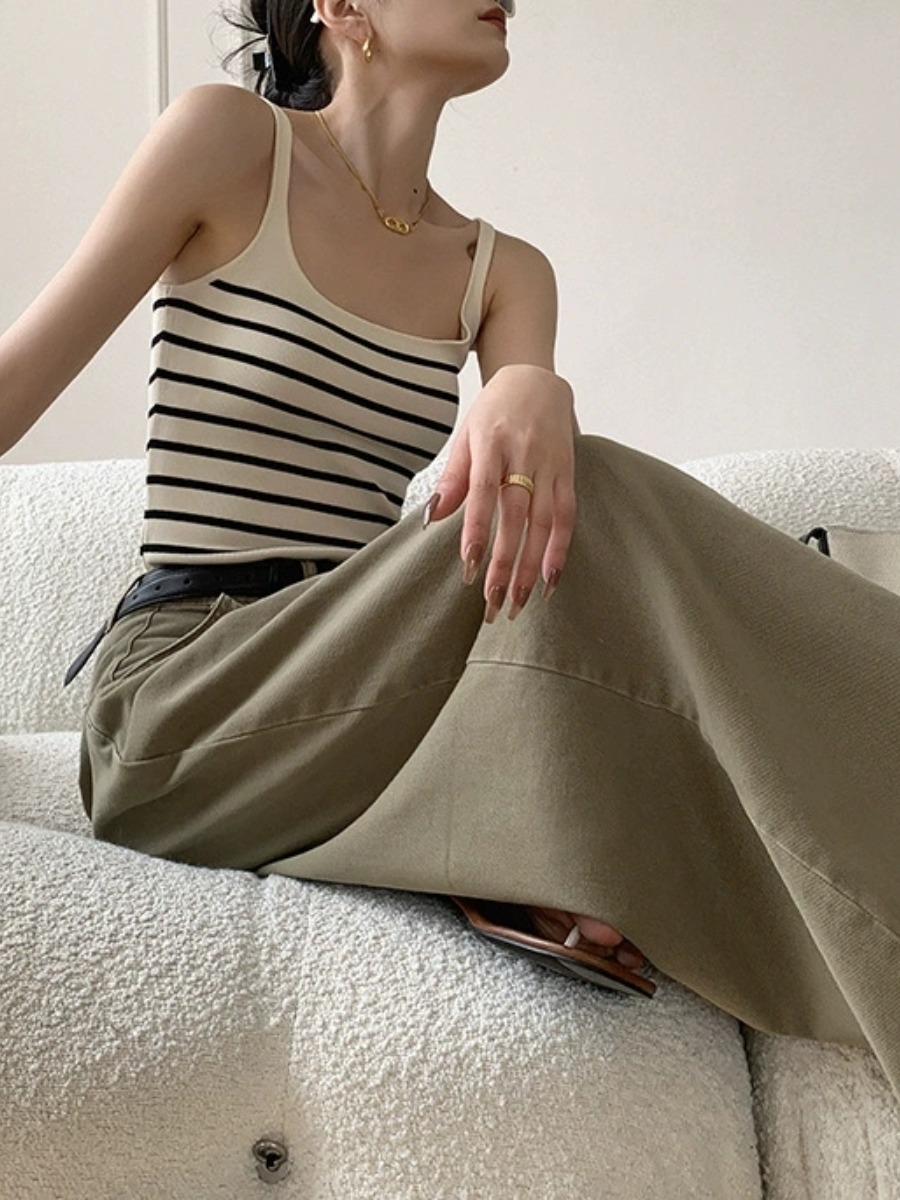 Gya Striped Knit Top (Discounted-Free Size)-The Black Bow-