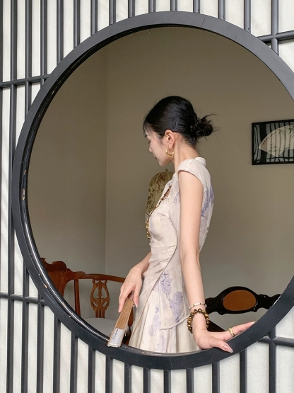 Ding Mo Oriental Skirt Set-The Black Bow-