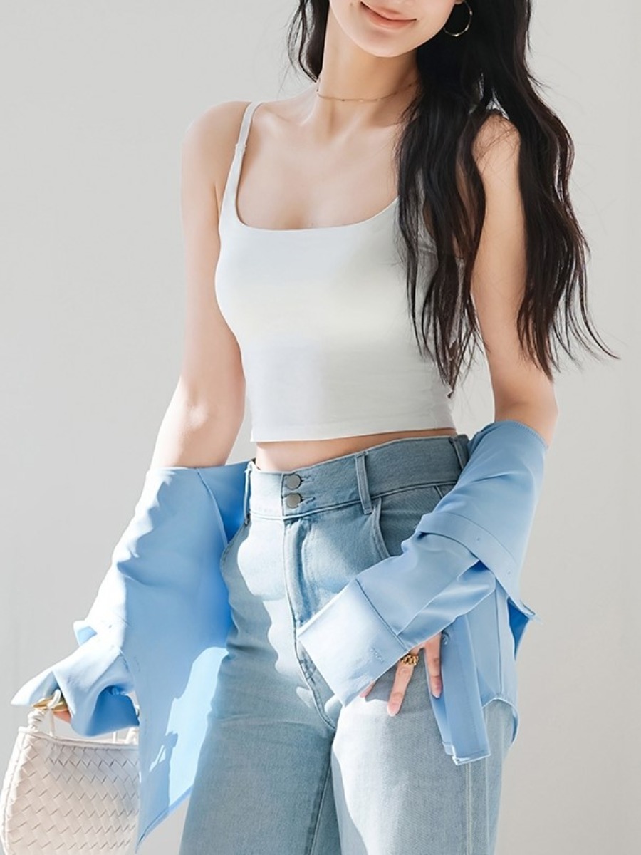 Qaly Padded Cami Crop Top