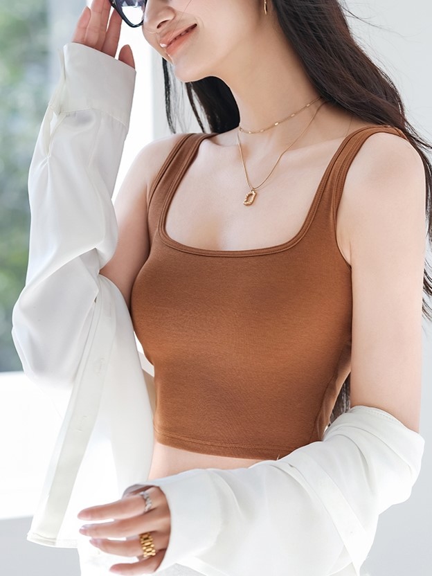 Quby Square Neck Padded Top (Black & White)