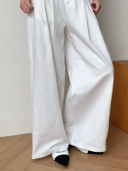 Darren Textured Belted Wide Leg Pants