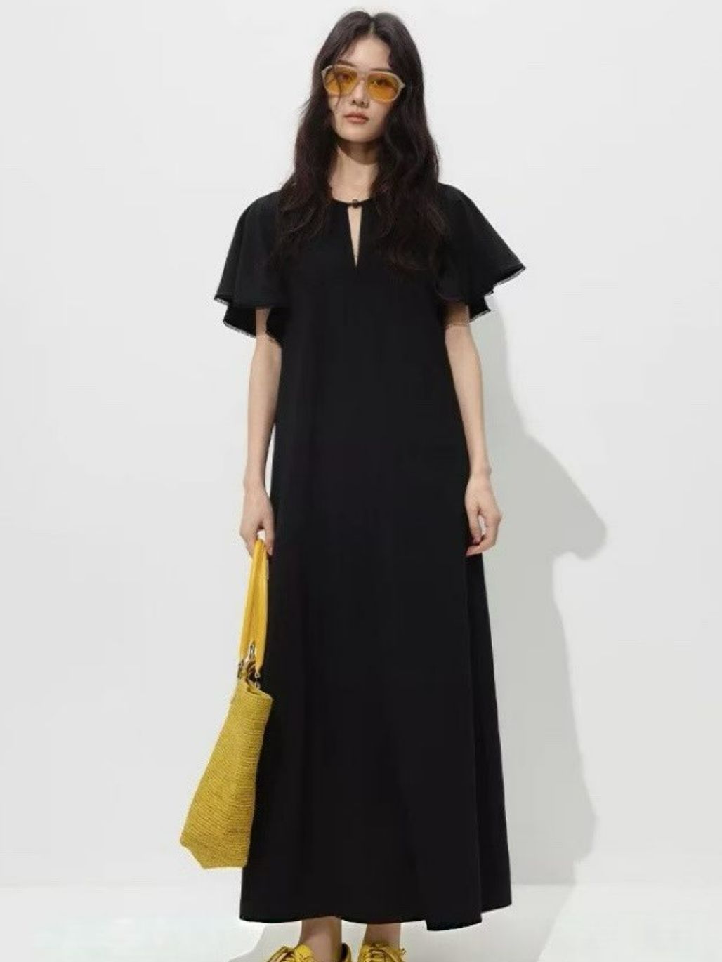Pasha Flounce Sleeve Maxi Dress