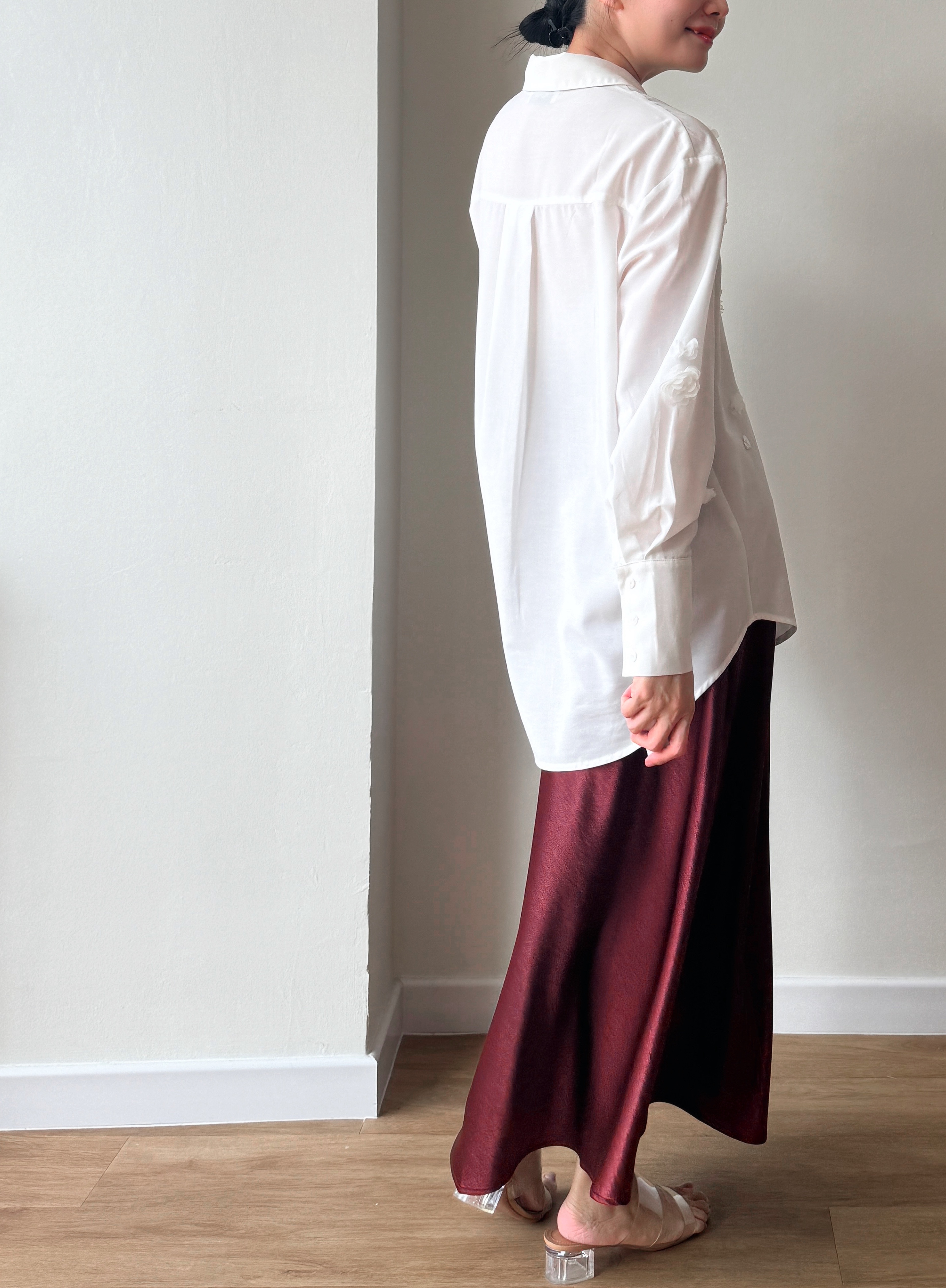 Leona Detailed 3D Floral Shirt 